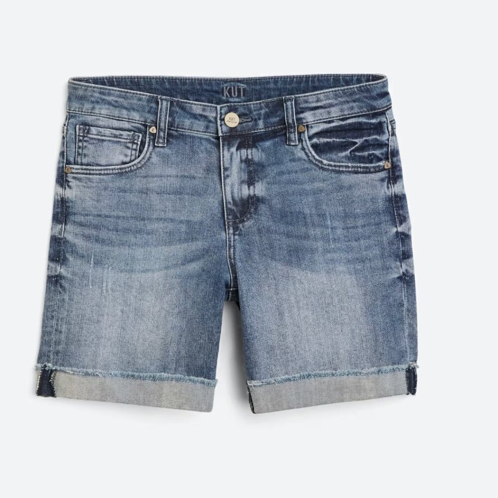 Kut From the Kloth Catherine Boyfriend Denim Jean Shorts 10